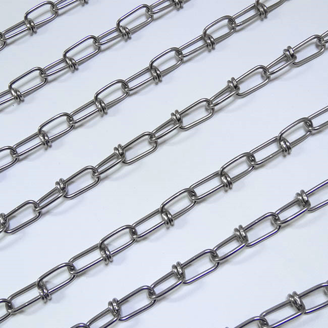 NickelPlated Steel Double Loop Chain Buy double loop chain Product
